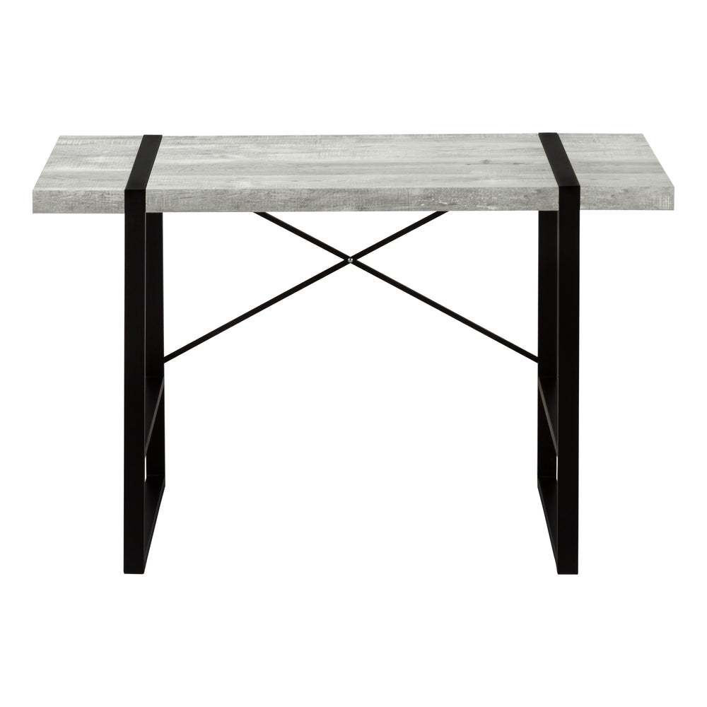 Monarch Specialties Computer Desk, Home Office, Laptop, 48"L, Work, Grey Laminate, Black Metal, Contemporary, Modern Grey Particle Board,Laminate,Mdf,Metal I 7316