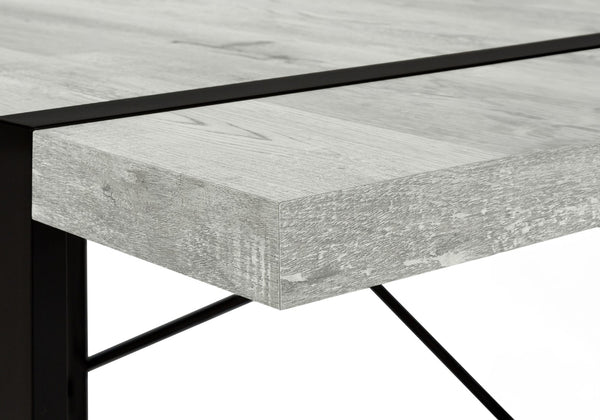 Monarch Specialties Computer Desk, Home Office, Laptop, 48"L, Work, Grey Laminate, Black Metal, Contemporary, Modern Grey Particle Board,Laminate,Mdf,Metal I 7316