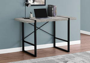 Monarch Specialties Computer Desk, Home Office, Laptop, 48"L, Work, Grey Laminate, Black Metal, Contemporary, Modern Grey Particle Board,Laminate,Mdf,Metal I 7316