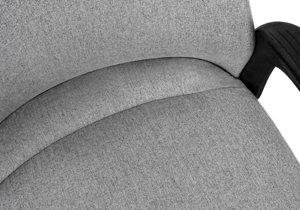 Monarch Specialties Office Chair, Adjustable Height, Swivel, Ergonomic, Armrests, Computer Desk, Work, Grey Mesh, Black Metal, Contemporary, Modern Grey,Black, Black Foam,Metal,Nylon,Plastic,Polyester I 7325