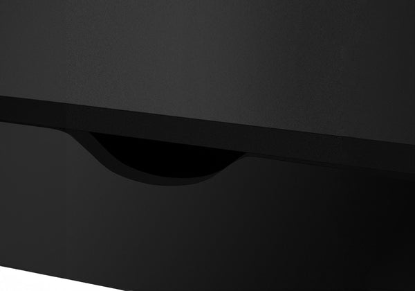 Monarch Specialties Computer Desk, Home Office, Laptop, Leaning, Storage Drawers, 32"L, Work, Black Laminate, Black Metal, Contemporary, Modern Black Metal,Laminate,Mdf I 7330