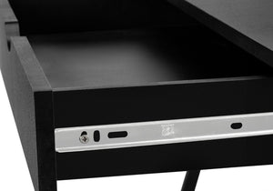 Monarch Specialties Computer Desk, Home Office, Laptop, Leaning, Storage Drawers, 32"L, Work, Black Laminate, Black Metal, Contemporary, Modern Black Metal,Laminate,Mdf I 7330