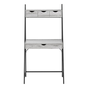 Monarch Specialties Computer Desk, Home Office, Laptop, Leaning, Storage Drawers, 32"L, Work, Grey Laminate, Black Metal, Contemporary, Modern Grey Metal,Laminate,Mdf I 7331