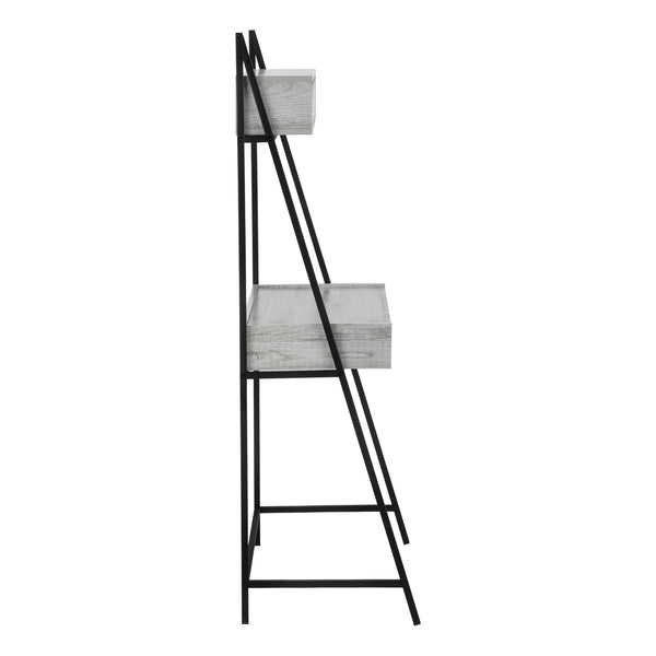 Monarch Specialties Computer Desk, Home Office, Laptop, Leaning, Storage Drawers, 32"L, Work, Grey Laminate, Black Metal, Contemporary, Modern Grey Metal,Laminate,Mdf I 7331