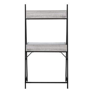 Monarch Specialties Computer Desk, Home Office, Laptop, Leaning, Storage Drawers, 32"L, Work, Grey Laminate, Black Metal, Contemporary, Modern Grey Metal,Laminate,Mdf I 7331