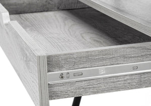 Monarch Specialties Computer Desk, Home Office, Laptop, Leaning, Storage Drawers, 32"L, Work, Grey Laminate, Black Metal, Contemporary, Modern Grey Metal,Laminate,Mdf I 7331