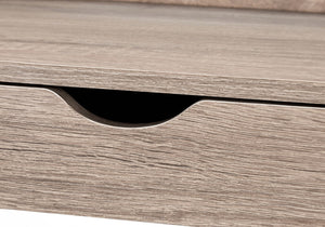 Monarch Specialties Computer Desk, Home Office, Laptop, Leaning, Storage Drawers, 32"L, Work, Brown Laminate, Black Metal, Contemporary, Modern Dark Taupe Metal,Laminate,Mdf I 7332