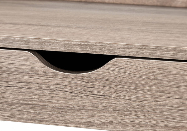 Monarch Specialties Computer Desk, Home Office, Laptop, Leaning, Storage Drawers, 32"L, Work, Brown Laminate, Black Metal, Contemporary, Modern Dark Taupe Metal,Laminate,Mdf I 7332