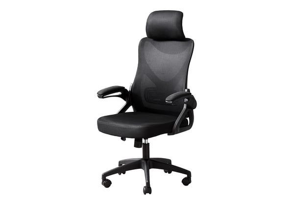 Monarch Specialties Office Chair, Adjustable Height, Ergonomic, Swivel, Work, Black Metal, Black Mesh, Contemporary, Modern Black Foam,Metal,Nylon,Plywood,Polypropylene,Polyester I 7334
