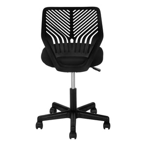 Monarch Specialties Office Chair, Adjustable Height, Swivel, Ergonomic, Computer Desk, Work, Juvenile, Black Mesh, Black Metal, Contemporary, Modern Black Foam,Metal,Nylon,Plywood,Polypropylene,Polyester I 7336