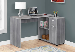 Monarch Specialties Computer Desk, Home Office, Corner, Storage Drawers, 46"L, L Shape, Work, Laptop, Grey Laminate, Contemporary, Modern Grey Particle Board,Laminate I 7351