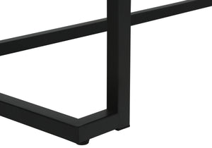 Monarch Specialties Computer Desk, Home Office, Laptop, Storage Drawers, 42"L, Work, Glossy White Laminate, Black Metal, Contemporary, Modern White Mdf,Metal I 7385