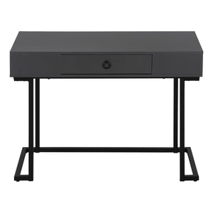 Monarch Specialties Computer Desk, Home Office, Laptop, Storage Drawers, 42"L, Work, Grey Laminate, Black Metal, Contemporary, Modern Grey Mdf,Metal I 7386