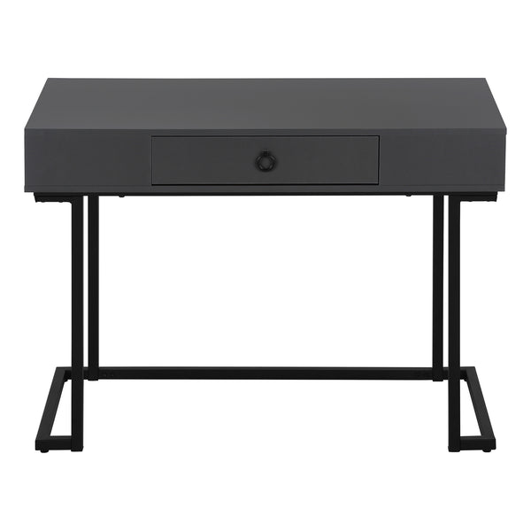 Monarch Specialties Computer Desk, Home Office, Laptop, Storage Drawers, 42"L, Work, Grey Laminate, Black Metal, Contemporary, Modern Grey Mdf,Metal I 7386