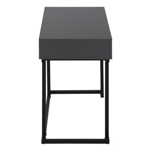 Monarch Specialties Computer Desk, Home Office, Laptop, Storage Drawers, 42"L, Work, Grey Laminate, Black Metal, Contemporary, Modern Grey Mdf,Metal I 7386