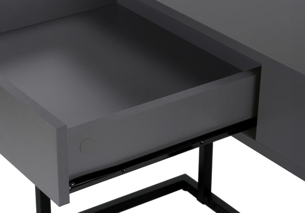 Monarch Specialties Computer Desk, Home Office, Laptop, Storage Drawers, 42"L, Work, Grey Laminate, Black Metal, Contemporary, Modern Grey Mdf,Metal I 7386