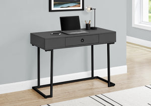 Monarch Specialties Computer Desk, Home Office, Laptop, Storage Drawers, 42"L, Work, Grey Laminate, Black Metal, Contemporary, Modern Grey Mdf,Metal I 7386