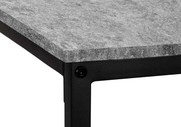 Monarch Specialties Computer Desk, Home Office, Corner, 58"L, L Shape, Work, Laptop, Grey Laminate, Black Metal, Contemporary, Modern  Particle Board,Metal I 7392