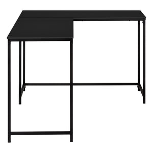 Monarch Specialties Computer Desk, Home Office, Corner, 58"L, L Shape, Work, Laptop, Black Laminate, Black Metal, Contemporary, Modern  Particle Board,Metal I 7394