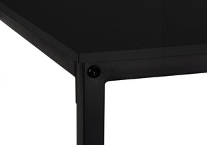Monarch Specialties Computer Desk, Home Office, Corner, 58"L, L Shape, Work, Laptop, Black Laminate, Black Metal, Contemporary, Modern  Particle Board,Metal I 7394