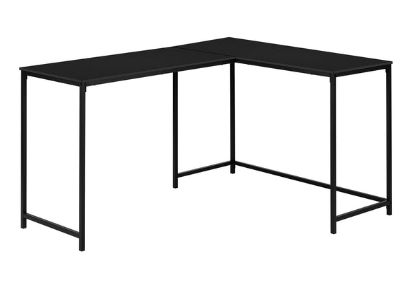 Monarch Specialties Computer Desk, Home Office, Corner, 58"L, L Shape, Work, Laptop, Black Laminate, Black Metal, Contemporary, Modern  Particle Board,Metal I 7394