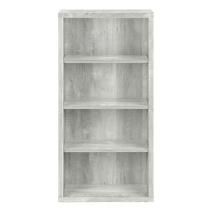 Monarch Specialties Bookshelf, Bookcase, Etagere, 5 Tier, 48"H, Office, Bedroom, Grey Laminate, Contemporary, Modern Grey Particle Board,Hollow,Core,Laminate,Mdf I 7405