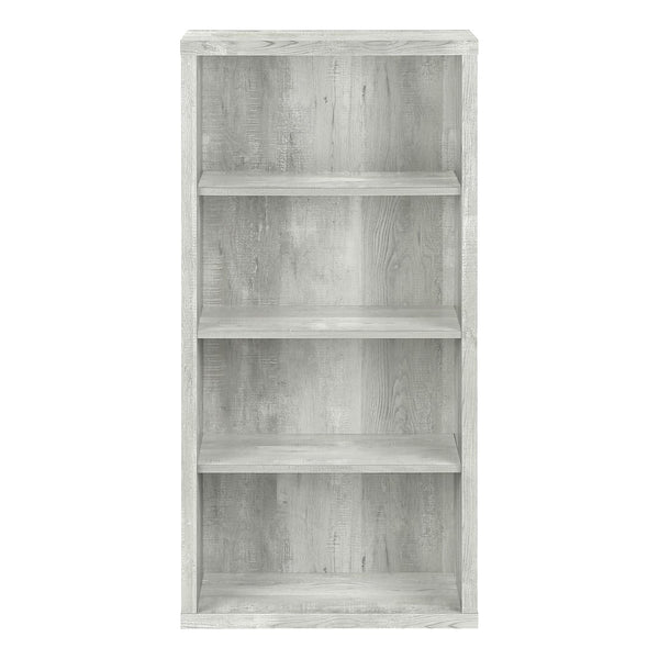 Monarch Specialties Bookshelf, Bookcase, Etagere, 5 Tier, 48"H, Office, Bedroom, Grey Laminate, Contemporary, Modern Grey Particle Board,Hollow,Core,Laminate,Mdf I 7405