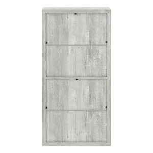 Monarch Specialties Bookshelf, Bookcase, Etagere, 5 Tier, 48"H, Office, Bedroom, Grey Laminate, Contemporary, Modern Grey Particle Board,Hollow,Core,Laminate,Mdf I 7405