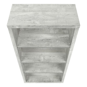 Monarch Specialties Bookshelf, Bookcase, Etagere, 5 Tier, 48"H, Office, Bedroom, Grey Laminate, Contemporary, Modern Grey Particle Board,Hollow,Core,Laminate,Mdf I 7405