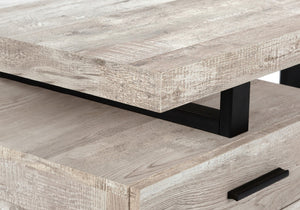 Monarch Specialties Computer Desk, Home Office, Laptop, Left, Right Set-up, Storage Drawers, 48"L, Work, Beige Laminate, Black Metal, Contemporary, Modern Taupe Particle Board,Hollow,Core,Laminate,Mdf,Metal,Plastic I 7410