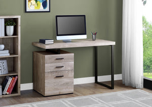 Monarch Specialties Computer Desk, Home Office, Laptop, Left, Right Set-up, Storage Drawers, 48"L, Work, Beige Laminate, Black Metal, Contemporary, Modern Taupe Particle Board,Hollow,Core,Laminate,Mdf,Metal,Plastic I 7410
