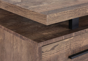 Monarch Specialties Computer Desk, Home Office, Laptop, Left, Right Set-up, Storage Drawers, 60"L, Work, Brown Laminate, Black Metal, Contemporary, Modern Brown,Black, Black Particle Board,Hollow,Core,Laminate,Mdf,Metal I 7416