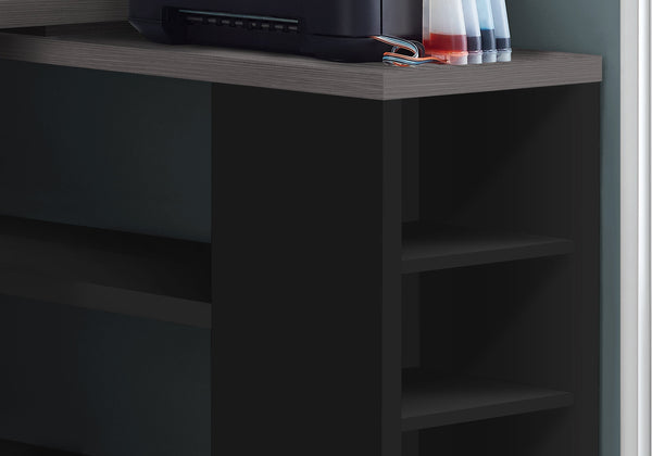 Monarch Specialties Computer Desk, Home Office, Corner, Left, Right Set-up, Storage Drawers, L Shape, Work, Laptop, Black And Grey Laminate, Contemporary, Modern Black,Grey, Grey Particle Board,Hollow,Core,Laminate,Mdf I 7419