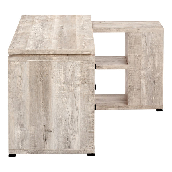 Monarch Specialties Computer Desk, Home Office, Corner, Left, Right Set-up, Storage Drawers, L Shape, Work, Laptop, Beige Laminate, Contemporary, Modern Taupe Particle Board,Hollow,Core,Laminate,Mdf I 7422