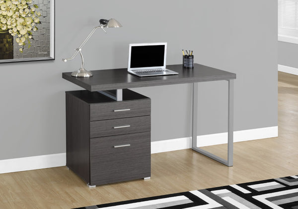 Monarch Specialties Computer Desk, Home Office, Laptop, Left, Right Set-up, Storage Drawers, 48"L, Work, Grey Laminate, Grey Metal, Contemporary, Modern Grey Particle Board,Hollow,Core,Laminate,Mdf,Metal,Plastic I 7426