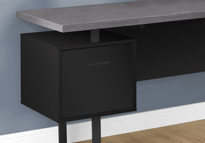 Monarch Specialties Computer Desk, Home Office, Corner, Left, Right Set-up, Storage Drawers, 70"L, L Shape, Work, Laptop, Black And Grey Laminate, Black Metal, Contemporary, Modern Black,Grey, Grey Particle Board,Hollow,Core,Laminate,Mdf,Metal I 7432