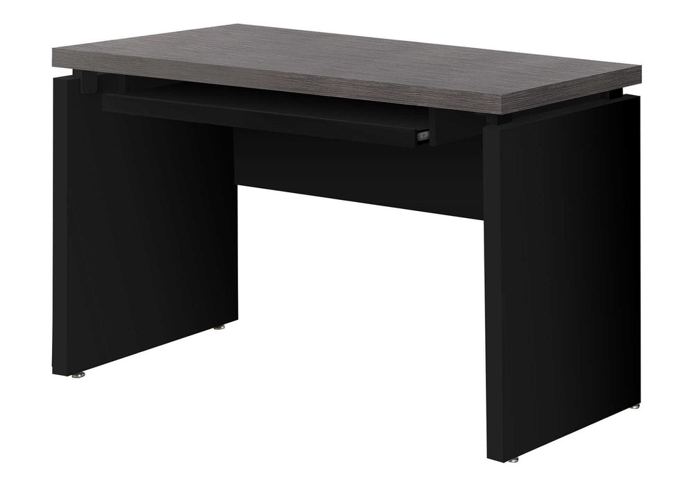 Monarch Specialties Computer Desk, Home Office, Laptop, 48"L, Work, Black And Grey Laminate, Contemporary, Modern Black,Grey, Grey Particle Board,Hollow,Core,Laminate,Mdf I 7439