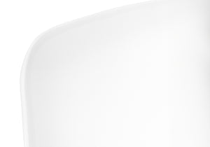 Monarch Specialties Office Chair, Adjustable Height, Swivel, Ergonomic, Computer Desk, Work, Juvenile, White Leather Look, White Metal, Contemporary, Modern White Metal,Foam,Polypropylene,Polyurethane I 7463