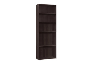 Monarch Specialties Bookshelf, Bookcase, 6 Tier, 72"H, Office, Bedroom, Brown Laminate, Transitional Espresso Particle Board,Laminate I 7467