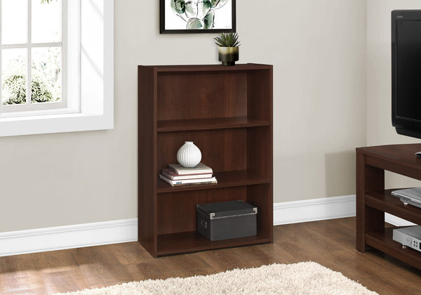 Monarch Specialties Bookshelf, Bookcase, 4 Tier, 36"H, Office, Bedroom, Brown Laminate, Transitional Cherry Particle Board,Laminate I 7475