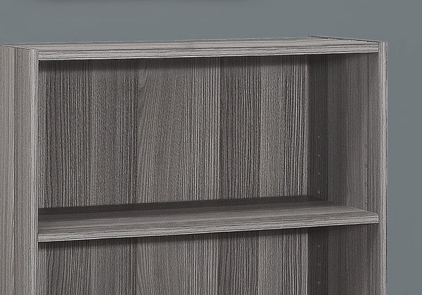 Monarch Specialties Bookshelf, Bookcase, 4 Tier, 36"H, Office, Bedroom, Grey Laminate, Transitional Grey Particle Board,Laminate I 7478