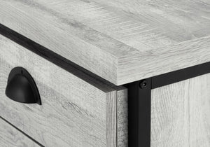 Monarch Specialties Computer Desk, Home Office, Laptop, Storage Drawers, 55"L, Work, Grey Laminate, Black Metal, Contemporary, Modern Grey Particle Board,Hollow,Core,Laminate,Mdf,Metal I 7486