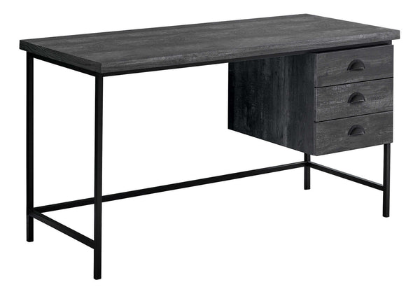 Monarch Specialties Computer Desk, Home Office, Laptop, Storage Drawers, 55"L, Work, Black Laminate, Black Metal, Contemporary, Modern Black Particle Board,Hollow,Core,Laminate,Mdf,Metal I 7488
