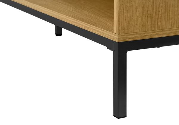 Monarch Specialties Computer Desk, Home Office, Corner, Storage Drawers, 60"L, L Shape, Work, Laptop, Brown Laminate, Black Metal, Contemporary, Modern Oak Particle Board,Metal I 7491