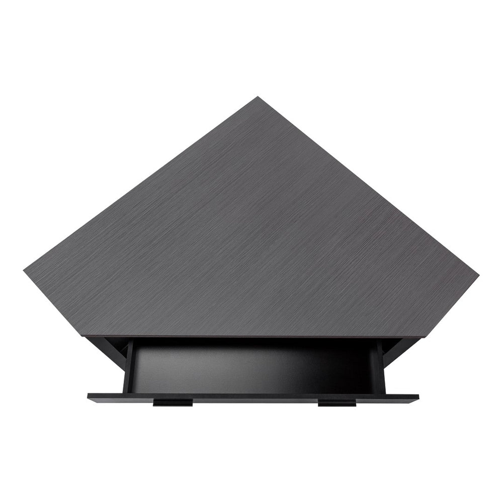 Monarch Specialties Computer Desk, Home Office, Corner, Storage Drawers, 42"L, Work, Laptop, Black And Grey Laminate, Black Metal, Contemporary, Modern Black,Grey, Grey Particle Board,Hollow,Core,Laminate,Mdf,Metal I 7503