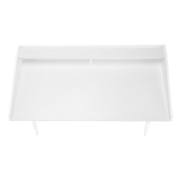 Monarch Specialties Computer Desk, Home Office, Laptop, Storage Shelves, 48"L, Work, White Laminate, White Metal, Contemporary, Modern White Particle Board,Metal I 7535