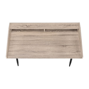 Monarch Specialties Computer Desk, Home Office, Laptop, Storage Shelves, 48"L, Work, Brown Laminate, Black Metal, Contemporary, Modern Dark Taupe Particle Board,Metal I 7536