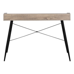 Monarch Specialties Computer Desk, Home Office, Laptop, Storage Shelves, 48"L, Work, Brown Laminate, Black Metal, Contemporary, Modern Dark Taupe Particle Board,Metal I 7536