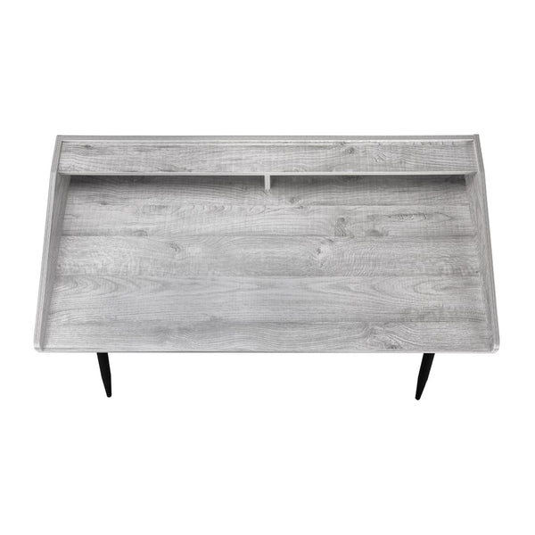 Monarch Specialties Computer Desk, Home Office, Laptop, Storage Shelves, 48"L, Work, Grey Laminate, Black Metal, Contemporary, Modern Grey Particle Board,Metal I 7541