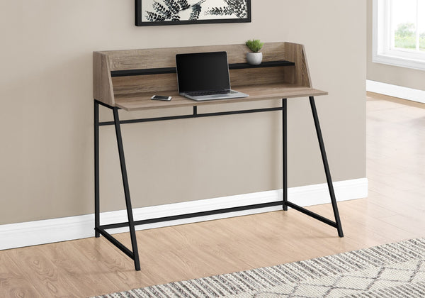 Monarch Specialties Computer Desk, Home Office, Laptop, Storage Shelves, 48"L, Work, Brown Laminate, Black Metal, Contemporary, Modern  Particle Board,Metal I 7546